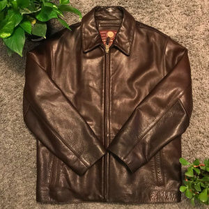 Andrew Marc | Vintage Brown Leather Coat | EUC